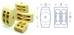 06503 10 x Timber Blocks double 3mm
